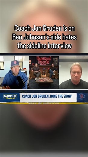 dailydoseofyak on Instagram: "Ben Johnson’s halftime interview in the Raiders vs. Bears game went viral. Now Coach Jon Gruden is backing him he’s no fan of sideline interviews either #wakeupbarstool #barstoolsports #jongruden"