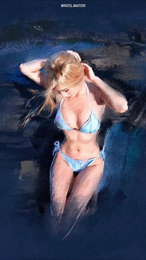 Pastel Drawing Art Gallery on Instagram: "This is a vibrant pastel drawing that captures a moment of serenity and elegance. The artist has skillfully blended soft textures and vivid hues to create depth and highlight the subject's form against the abstracted background. The interplay of light and shadow accentuates the composition, bringing an almost ethereal quality to the artwork. A stunning example of pastel artistry Drawing by Ymwyl #pasteldrawing #pastelart #softpastelart #art"