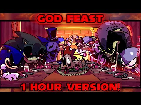 FNF': D-Side V2.7 Update - God Feast (1 Hour Version) (sonic exe, mighty zip and others 1 hour loop)