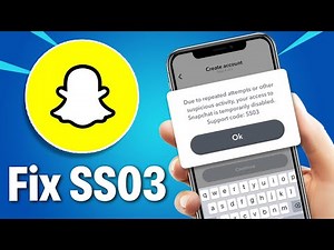 How To Fix Snapchat Support Code SS03 (BEST SOLUTION)
