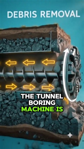 How a Giant Tunnel Boring Machine Works From Inside 🚇 #TunnelBoringMachine #Engineering #Mechanics