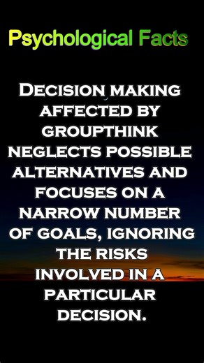 How does groupthink affect decisions? #psychology #psycholgyfacts #psychologyfacts #psychologie