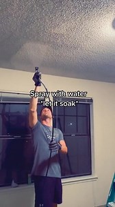 DIY popcorn ceiling removal #homerenovation #remodel #doityourself #DIY #homemakeover | Nik and Liv DIY