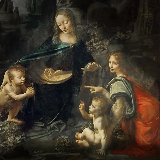 【1分deダ・ヴィンチの傑作⑥】《岩窟の聖母》（1483-86年 ルーヴル美術館）