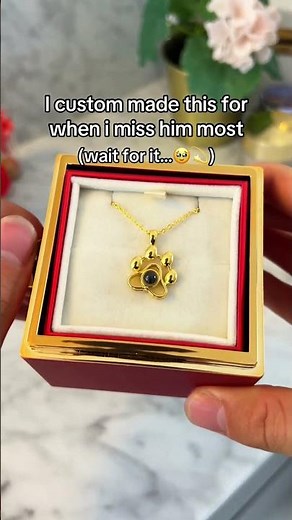 He Didn't Expect This Secret Inside the Necklace #ProjectionNecklace #EmotionalGift #Shorts