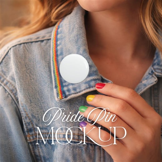 Pride Pin Button Mockup : Canva Drag-and-drop Template (PDF Download) - Etsy Australia