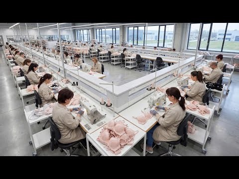 Inside a Modern Lingerie Factory: How Luxury Lace Underwire Bras Are Made (Full Process)