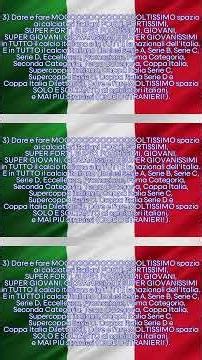 Caro signor Giovanni Malagò, queste sono le 6 missioni importantissime che ti diamo adesso.