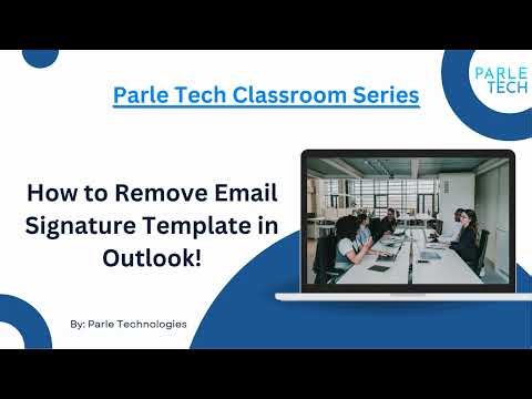 How to remove email signature template in Outlook!