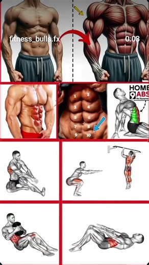 Melt Belly Fat & Get Six Pack Abs Fast | 6 Best Core Exercises to Build Ripped Abs | #fitness #abs
