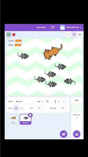 How to Make Catch the Mouse in Scratch (in Under 1 Minute!) 🐭⏱️