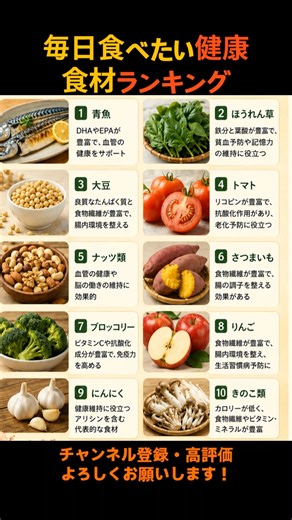 医師が親に必ず勧める 食べてほしい健康に良い食材10選 #健康 #シニア健康 #健康習慣