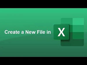 How to Create a New File in Microsoft Excel