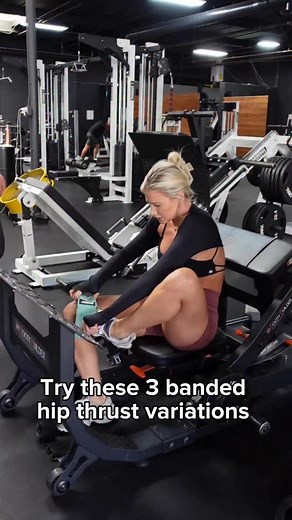 5.6K views · 148 reactions | Blow your glutes up with these 3 banded variations on hip thrust machine 1. Narrow knees at the top and push your knees out at the top- 15 reps 2. Knee out at the top and as you come down bring the knees in and then back out at the top- 15 reps 3. Knee out the whole time- 15 reps 4. Then combo all 3 for 10 reps each for a final set | Andrew Taylor | Facebook