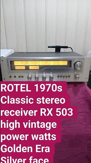 ROTEL 1970s Golden Era CLassic Stereo Receiver amplifier Model RX 503 Vintage Powerful