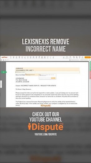 LexisNexis - Dispute Wrong Name: Fix Credit Report Errors (Step-by-Step Guide) | I Dispute