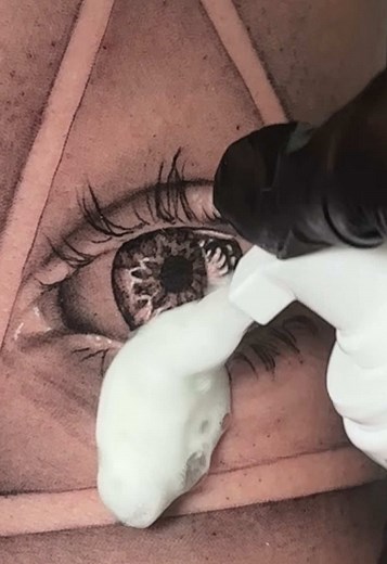 Inner Forearm Eyeball Tattoo Design