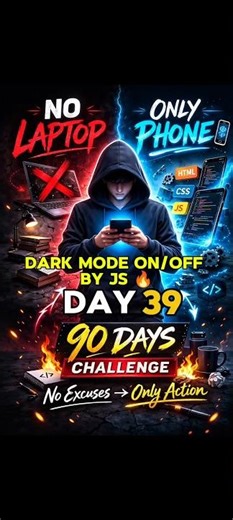 Day 039 🔥☠️ Dark mode on/off by JS🔥 #coding #frontendcourse #codinglife #shorts