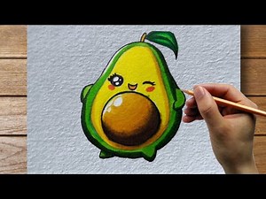 "Master the Art of Avocado Drawing in Just 5 Minutes! 🥑✨ | Easy Step-by-Step Tutorial"