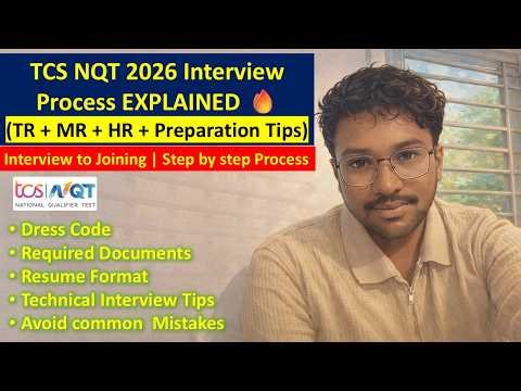 TCS NQT 2026 Interview Process EXPLAINED 🔥 (TR + MR + HR + Preparation Tips)