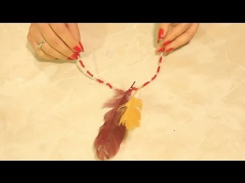 How to Wrap Feathers & Beads for Indian Attire : Making Crafts