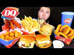 My First Time Trying Dairy Queen Burgers • MUKBANG