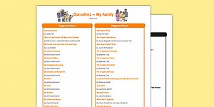 All About Me: My Family and Special People Book List