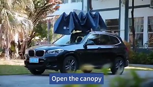 Automatic Car Umbrella, Auto-Manual 2 in 1 Folding Car Tent with Remote Controller, Carport Canopy Shelter for Most Models, Lightweight and Easy to Carry,4.8m