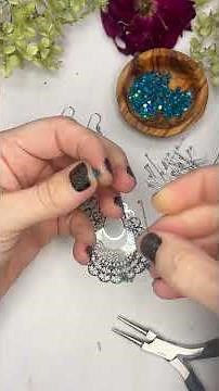 DIY Filigree & Crystal Statement Earrings ✨ Easy + Eye-Catching