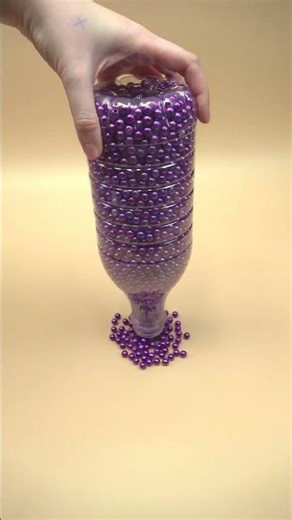 Mesmerizing Beads Pouring Out of a Bottle ✨🟣 Reverse #asmr #beads #dominomarble