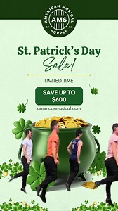 7K views · 18 reactions | Happy St. Patty’s Day! To celebrate the holiday, we’re going to the pub to get wast— I mean... You can save up to $600 on your next gear purchase! And the best part is that nobody is going to pinch you if you don’t buy something green. Shop the AMS St. Patrick’s Day Sale here: https://ter.li/AmericanMusical-St-Patricks-Day-Sale-FB | American Musical Supply | Facebook
