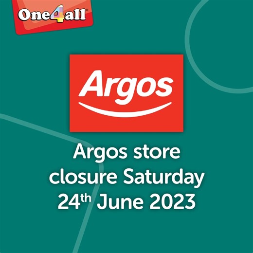 All Argos stores in Ireland are closing this Saturday 24th June. Don't forget to visit one last time and use your One4all Gift Card if you want or need something. You can use it on orders in store and click & collect orders. | One4all Ireland | Facebook