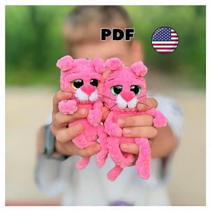 Crochet Panther Keychain Pattern: No-sew Plush Toy (PDF Pattern) - Etsy