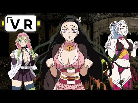 Demon Slayer Girls Dance Meme 💃 | Nezuko, Daki, Mitsuri, Shinobu & Kanao | Crying Cat Song VR 360°