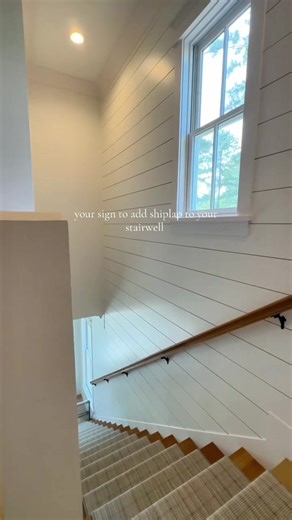 Elevate Your Stairwell with Timeless Shiplap