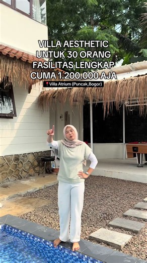 VILLA AESTHETIC UNTUK 30 ORANG FASILITAS LENGKAP CUMA 1.200.000 AJA Info & Reservasi cek Bio #promomakanharian #villapuncak #villamurahpuncak #villaatrium #villa1jutaandipuncak