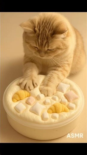 Cat Enjoys the Squishy Slime ASMR 😺✨ | Cute & Satisfying Paw Pressing! #cat #funny #love #cute