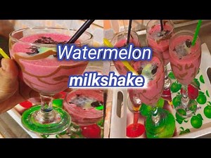 How To Make Watermelon Milkshake With Ice | akther’s cooking & vlogs