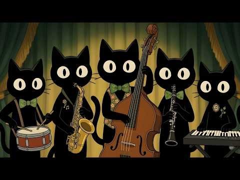 Cozy 1940s Jazz Cats Band 🎷 A Smooth Jazz Show for Your Work Hours