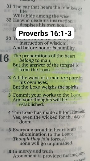 Commit your works to the LORD. #fbreels #bibleverse #holybible #praisethelord #inspiringwords #WordOfGod | Inspiring Words