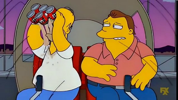 The Simpsons - Homer Gets Drunk In A Helicopter