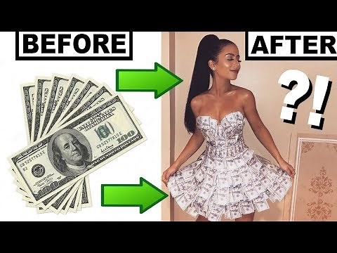 MAKING A DRESS OUT OF MONEY!