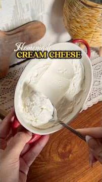 Homemade cream cheese with just 3 ingredients 😍 #recipe