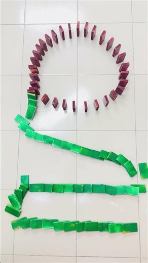 Amazing Domino Art Fall! 😍✨ #shorts #domino #satisfying