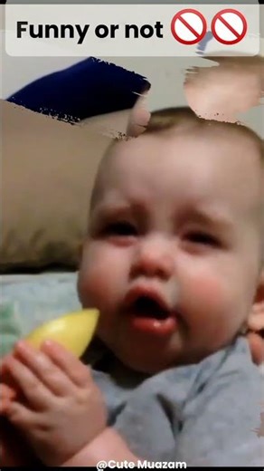 Baby and Lemon 🍋 | Funny Sour Reaction You Can’t Miss 😂❤️