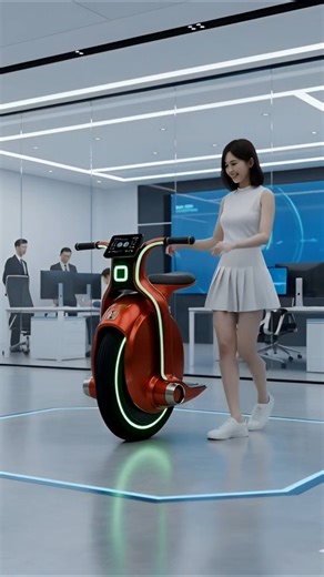 Futuristic Self-Balancing One-Wheel EV | Advanced Technology Showcase #elonmusk #tesla #onewheel