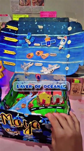 science project 🏆#holiday #1st prize🥇 #science exhibition #easy to make #layers #presentation #study