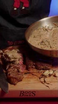 Making Steak Diane today, complete with a perfectly pan-seared T-bone and a savory mushroom sauce.