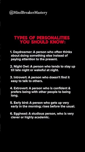 6 Personality Types That Explain Human Behavior