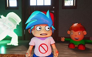 [4K/FNF动画第9集]小Pico和BF鬼屋壮举 (By Goblin Animation)